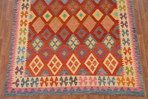 Reversible Wool Kilim Oriental Area Rug 7x10