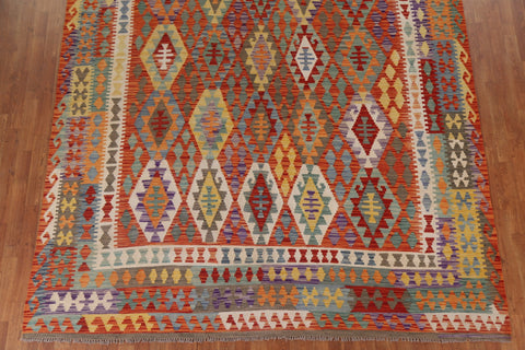 Reversible Wool Kilim Oriental Area Rug 9x11