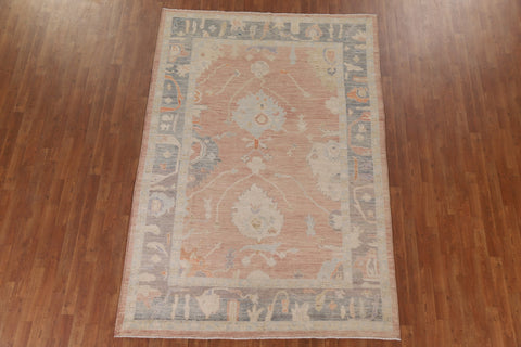 Vegetable Dye Oushak Turkish Area Rug 6x9