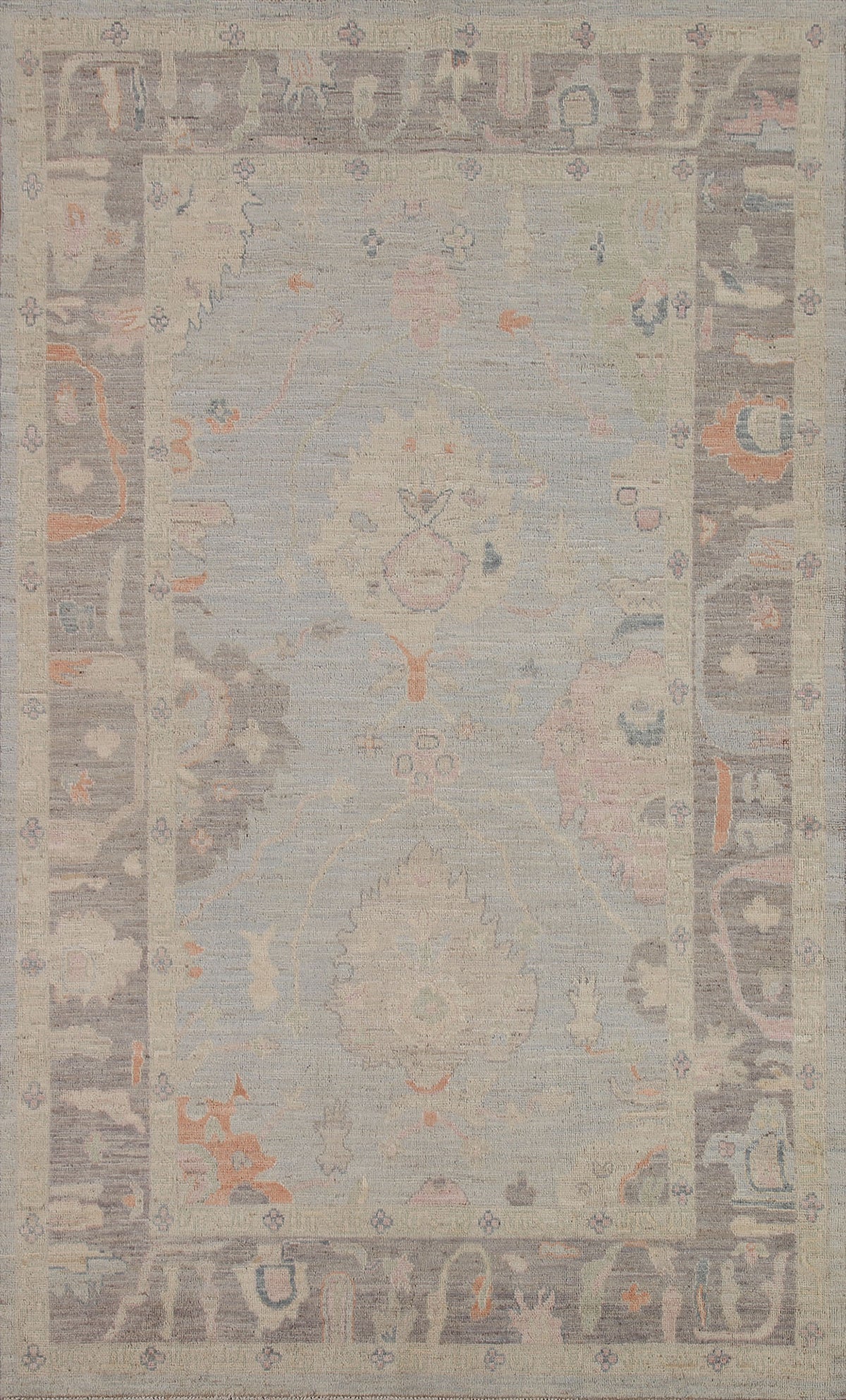 Oushak Vegetable Dye Area Rug 6x9