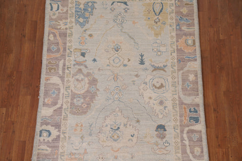 Vegetable Dye Oushak Turkish Area Rug 4x6