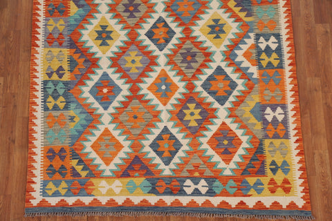 Hand-Woven Kilim Oriental Area Rug 5x7