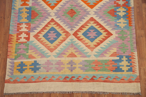 Colorful Kilim Hand-Woven Area Rug 5x7