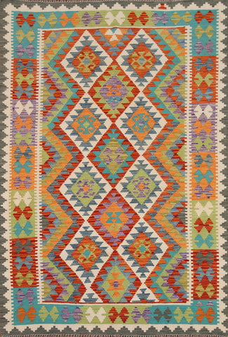 Colorful Kilim Oriental Area Rug 5x7