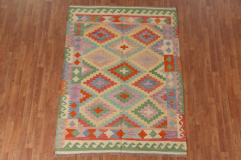 Colorful Geometric Kilim Area Rug 5x7