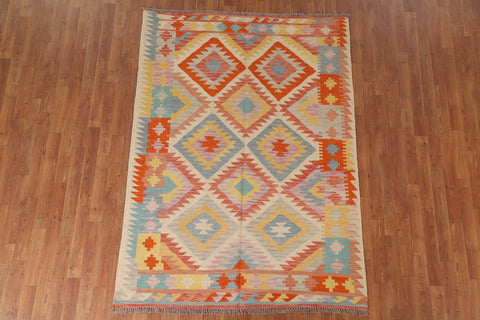 Geometric Kilim Oriental Area Rug 5x7