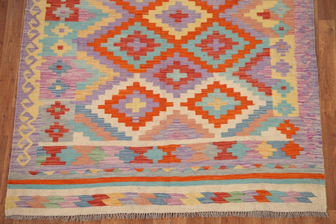 Reversible Wool Kilim Oriental Area Rug 5x7