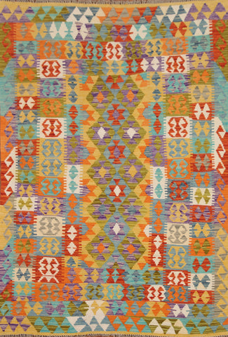 Geometric Kilim Oriental Area Rug 5x7