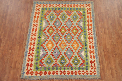 Colorful Kilim Geometric Area Rug 5x7