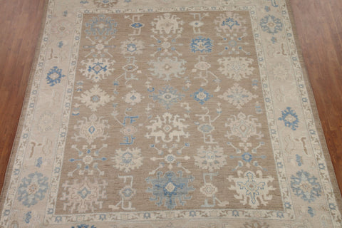 Muted Oushak Vegetable Dye Area Rug 9x10