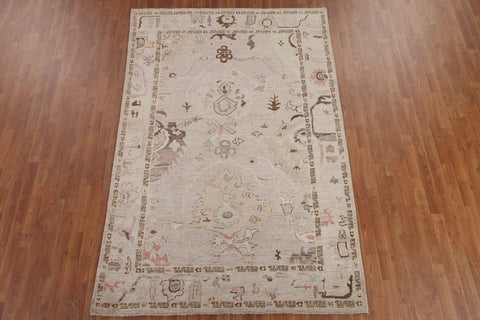 Vegetable Dye Oushak Turkish Area Rug 6x9