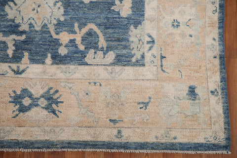 Blue Oushak Vegetable Dye Area Rug 6x9