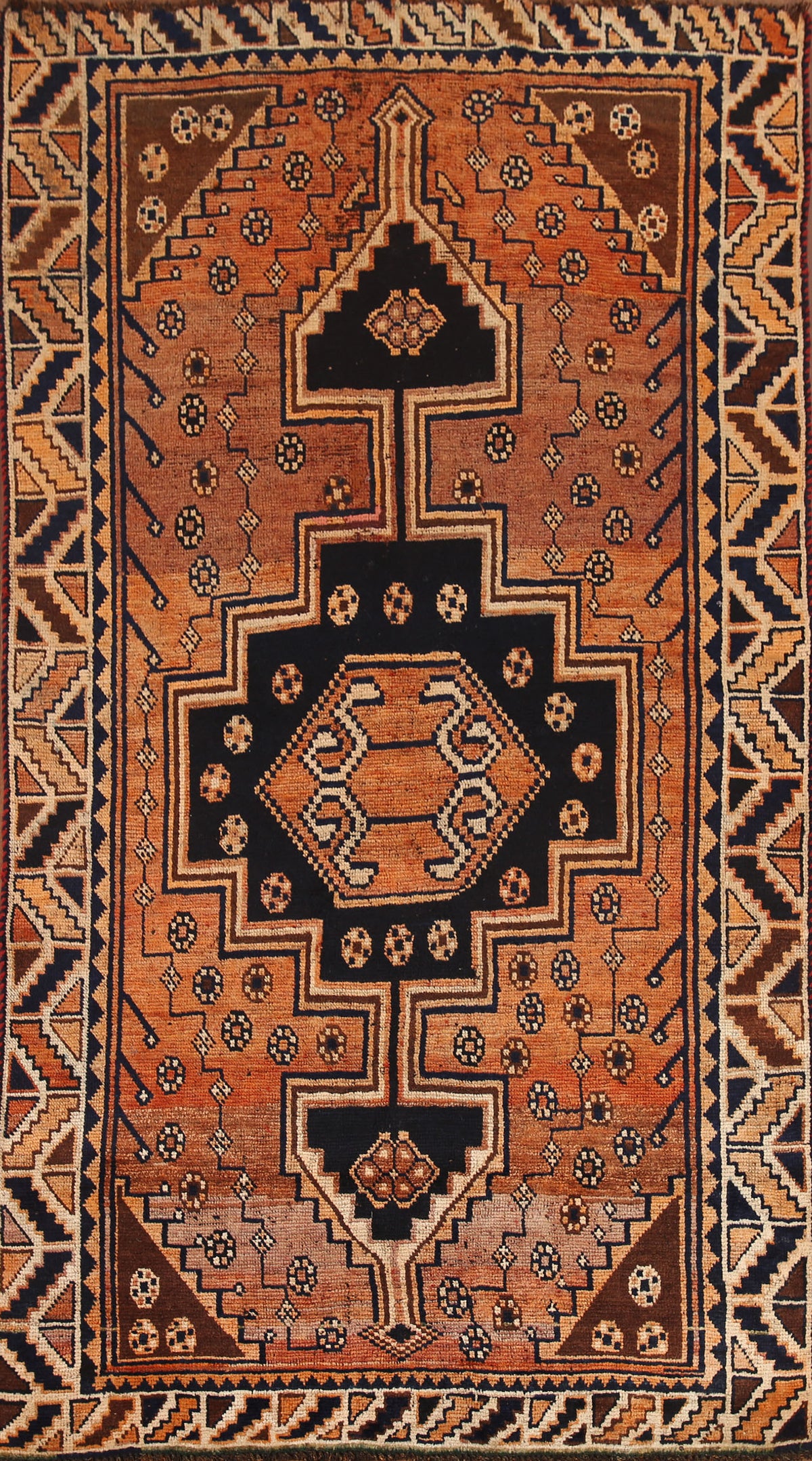 Orange Wool Lori Persian Area Rug 4x8