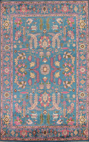 Floral Blue Oushak Oriental Area Rug 10x14