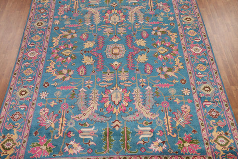 Floral Blue Oushak Oriental Area Rug 10x14