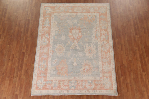 Vegetable Dye Oushak Turkish Area Rug 6x8