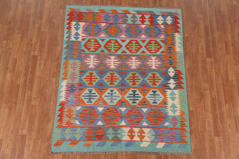 Colorful Kilim Oriental Area Rug 5x6