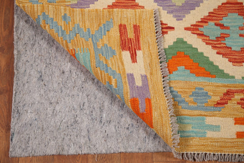 Colorful Kilim Reversible Wool Area Rug 5x7