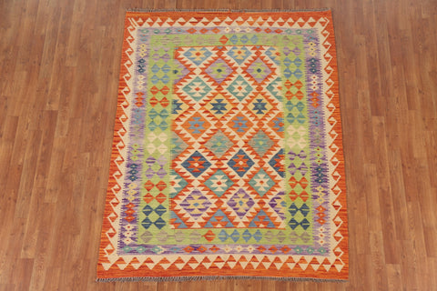 Geometric Kilim Oriental Area Rug 5x6