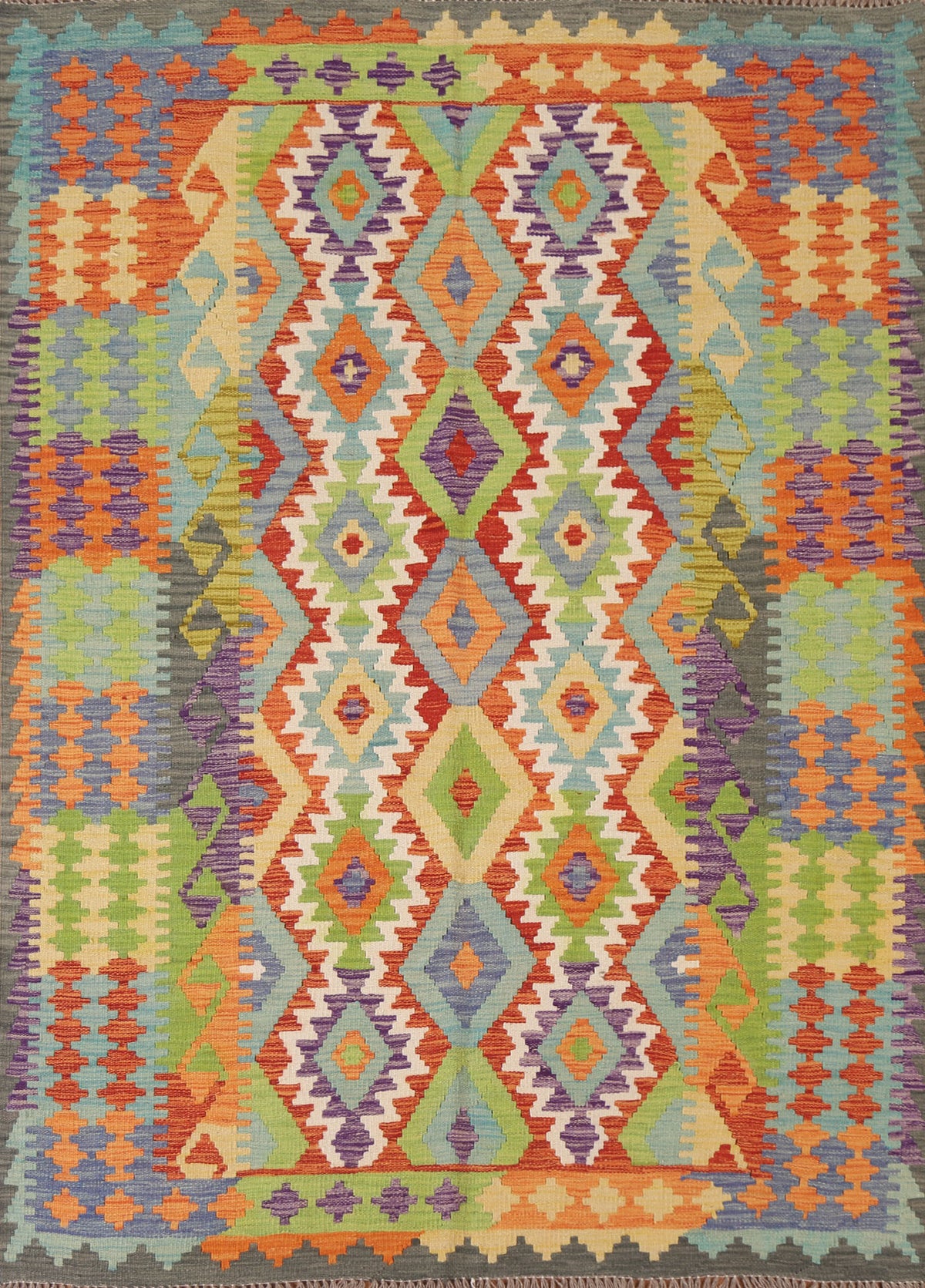 Geometric Kilim Oriental Area Rug 5x7