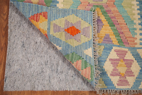 Reversible Wool Kilim Oriental Runner Rug 3x10