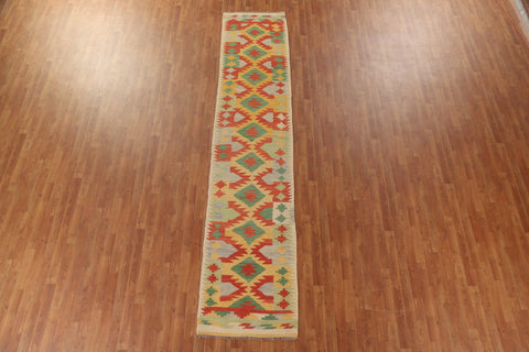 Colorful Kilim Oriental Runner Rug 3x12