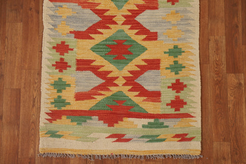 Colorful Kilim Oriental Runner Rug 3x12