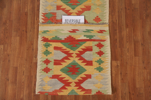 Colorful Kilim Oriental Runner Rug 3x12