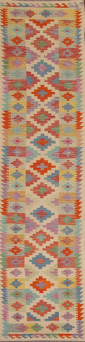 Geometric Kilim Oriental Runner Rug 3x13