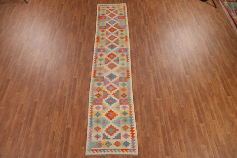 Geometric Kilim Oriental Runner Rug 3x13