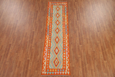 Colorful Kilim Oriental Runner Rug 3x10