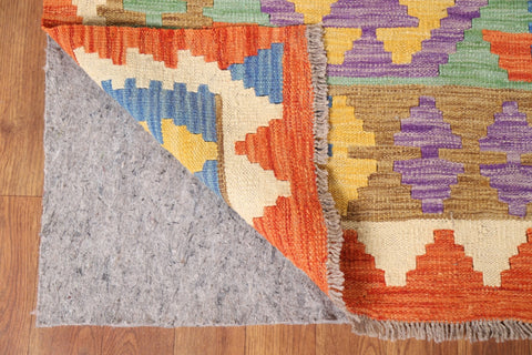 Reversible Wool Kilim Runner Rug 3x10