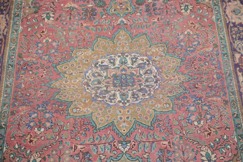 Pink Floral Tabriz Persian Area Rug 6x10