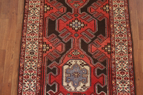 Geometric Hamedan Persian Runner Rug 4x10