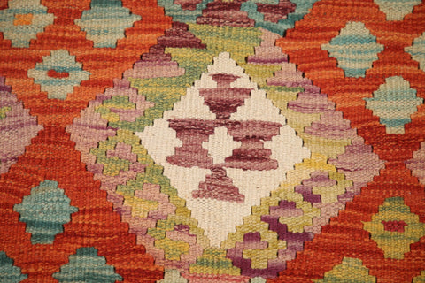 Reversible Wool Kilim All-Over Area Rug 10x13