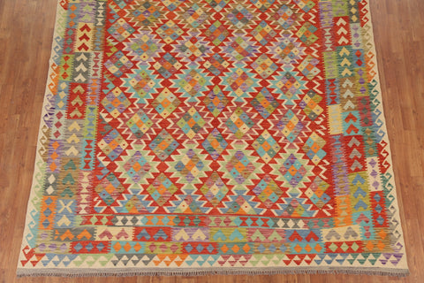 Reversible Wool Kilim Area Rug 8x11