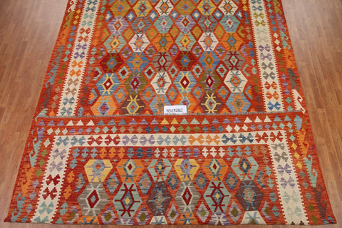 Geometric Kilim Large Wool Rug 11x16