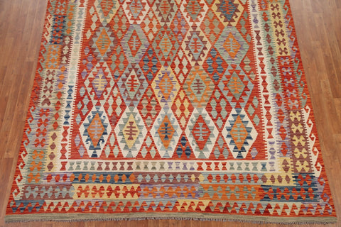 Colorful Kilim Geometric Area Rug 9x11