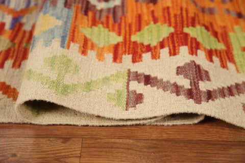 Kilim Geometric Wool Area Rug 9x11