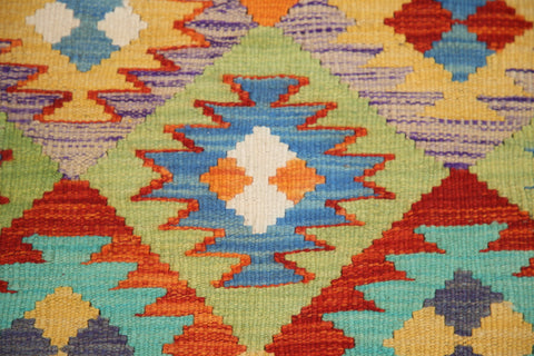 All-Over Kilim Reversible Wool Area Rug 7x10