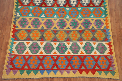 Kilim Reversible Wool Area Rug 7x10