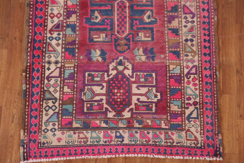 Geometric Wool Ardebil Persian Runner Rug 4x13