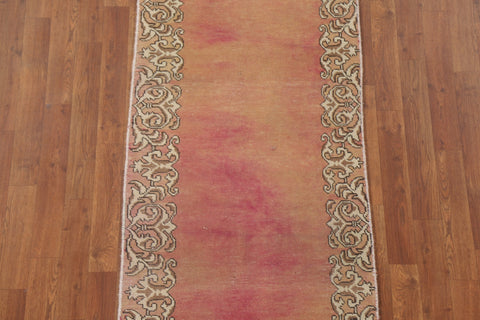 Bordered Wool Tabriz Persian Runner Rug 2x13