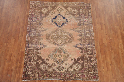 Vintage Wool Hamedan Persian Area Rug 5x7