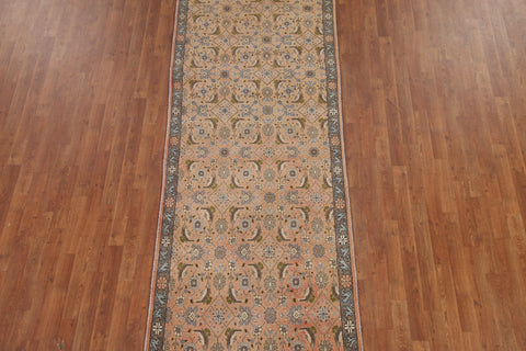 All-Over Heriz Bakhshayesh Persian Runner Rug 4x10