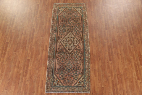 Geometric Hamedan Persian Runner Rug 4x10