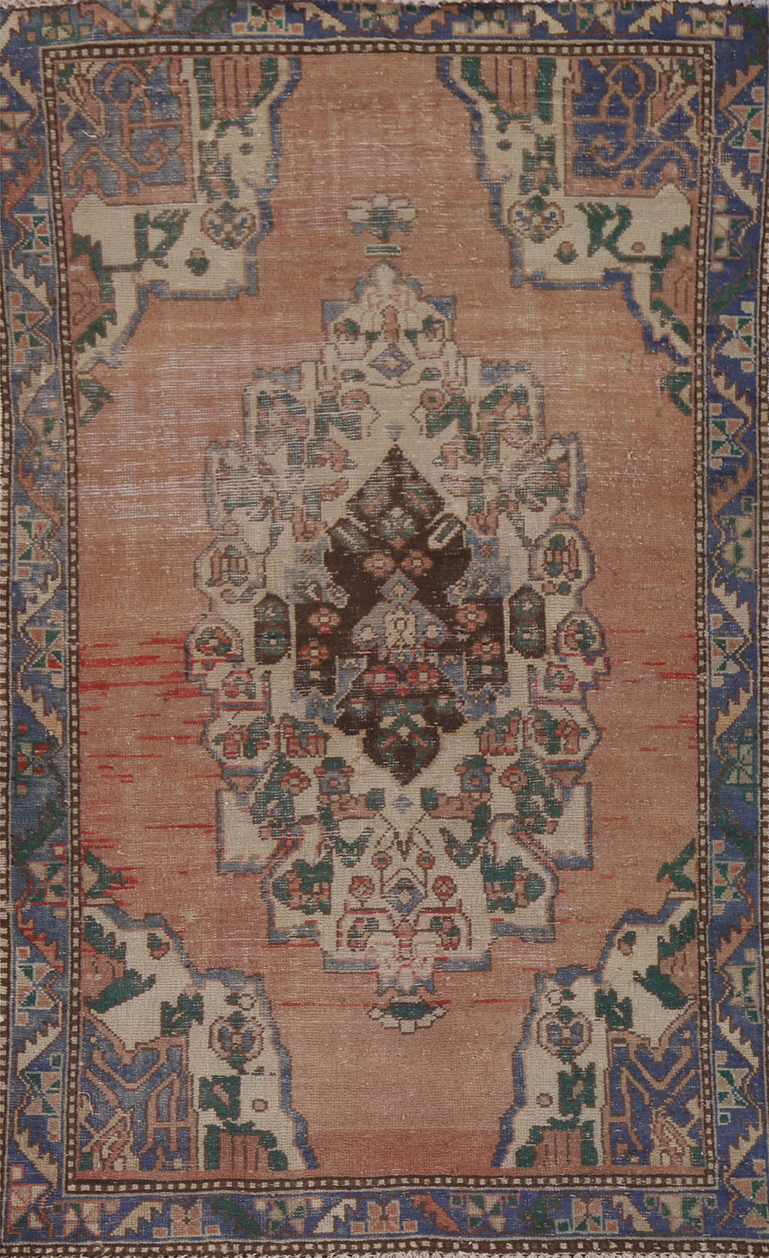 Geometric Bakhtiari Persian Area Rug 4x6