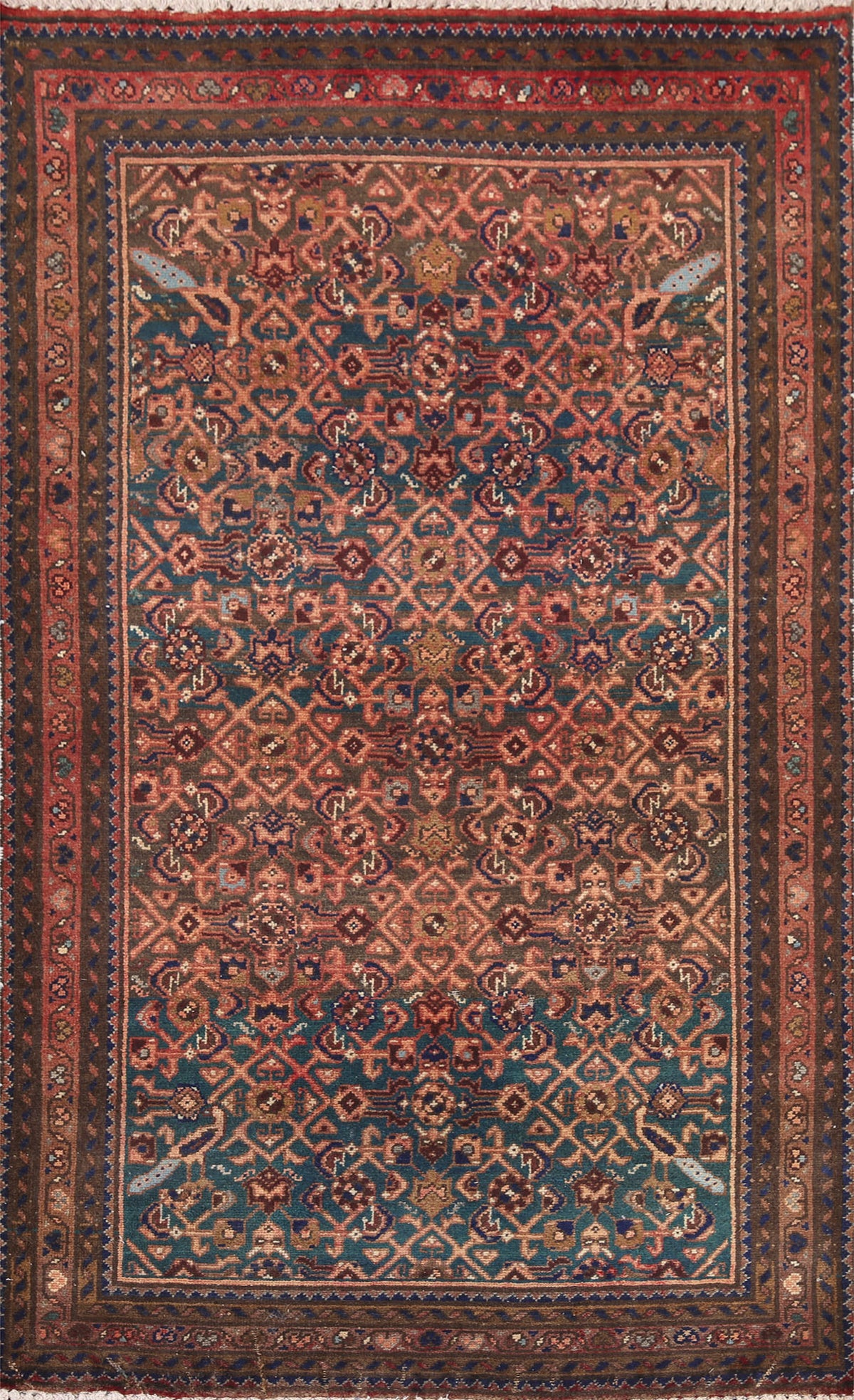 All-Over Hamedan Persian Area Rug 4x6