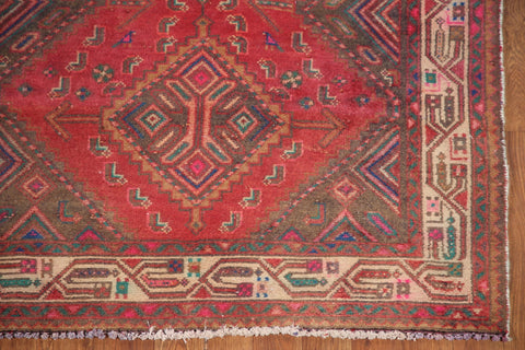 Vintage Zanjan Persian Area Rug 4x5