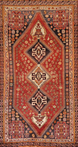 Vegetable Dye Qashqai Persian Area Rug 5x9